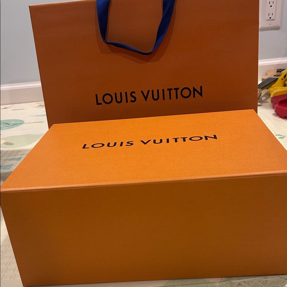 Louis Vuitton Orange empty  Gift Box and Bag Set